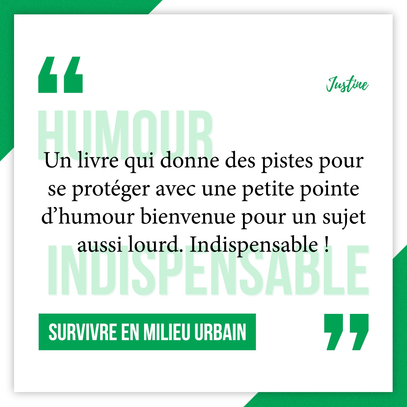 Avis lecture de Survivre en milieu urbain : le livre sur la folie urbaine !